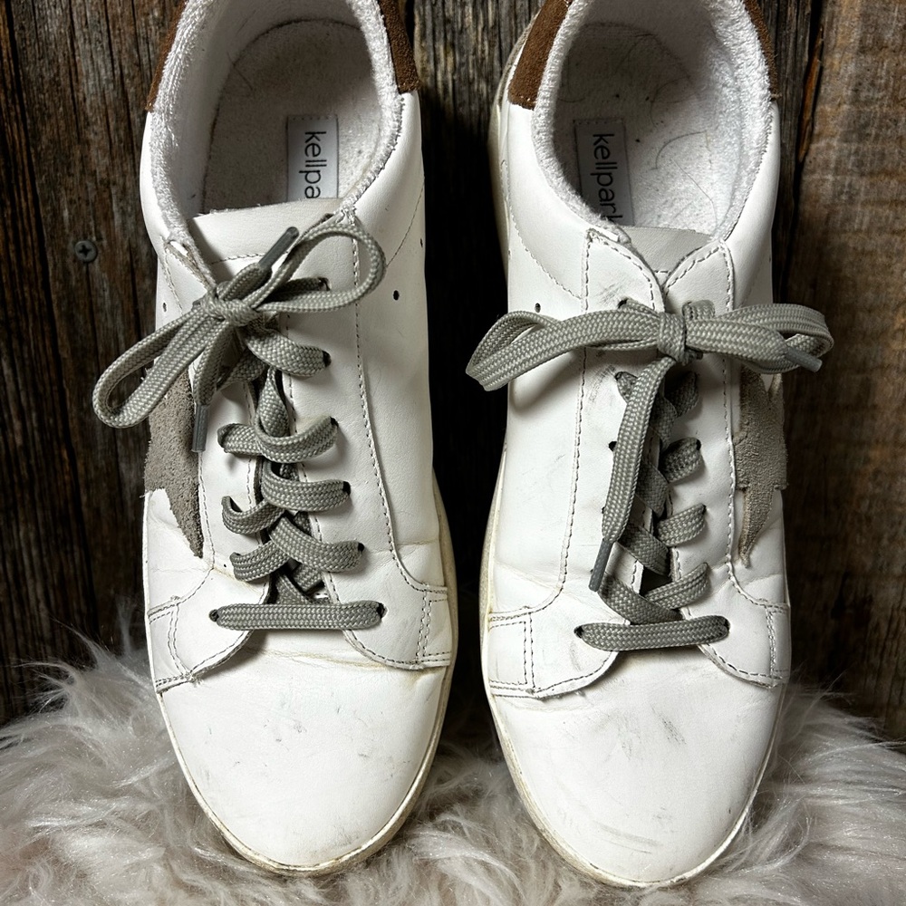 KELLPARKER Women's White and Gray Sneakers - Picture 3 of 7